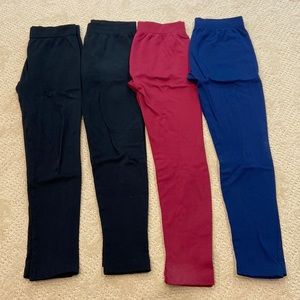 Set of 4 fleece leggings